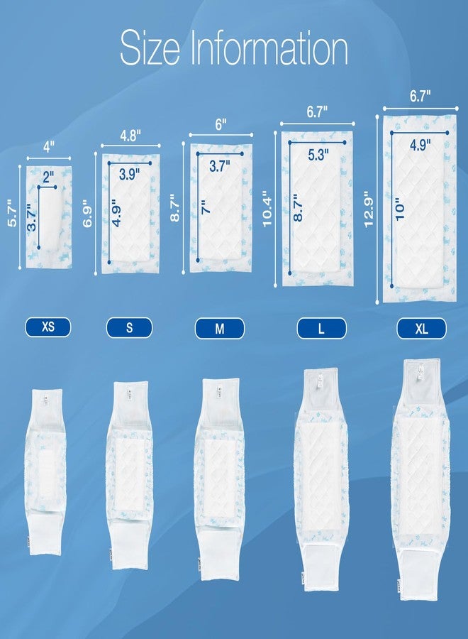 MICOOYO Dog Diaper Liners, Dog Diaper Pads, Disposable Dogs Booster Pads for Puppy, Belly Band Dogs Diapers Liners Male Doggie Diapers Inserts (Blue, L, 25Count) - Image 3